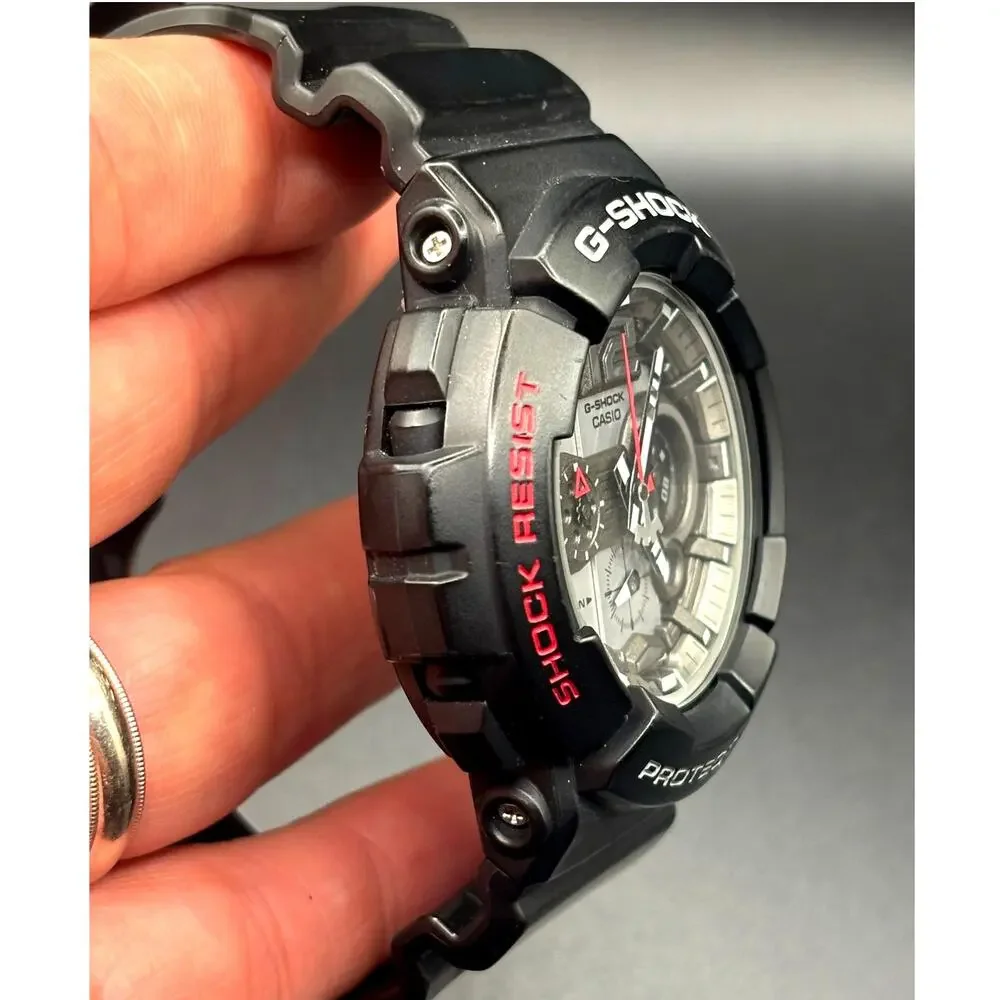 Casio G-Shock GAC-110-1A Analog Chronograph Black Silver 200M Watch